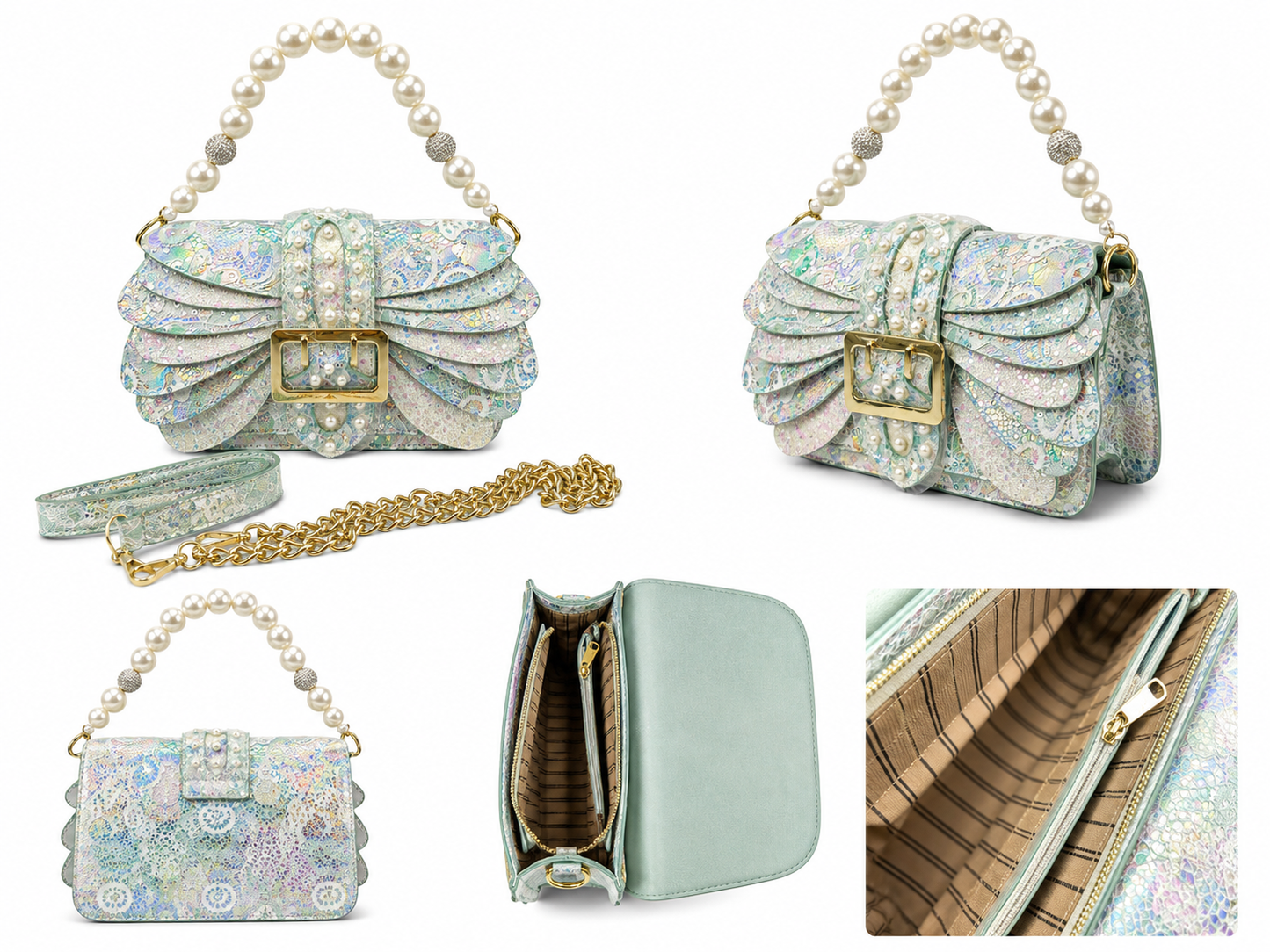 Butterfly Glow Pearl Bag