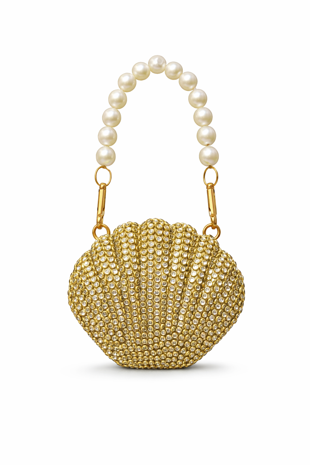 Pearl Glow Mini Shell Clutch