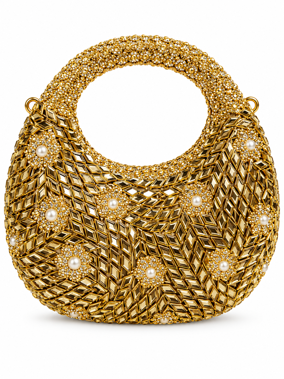 Kundan luxury moon clutch