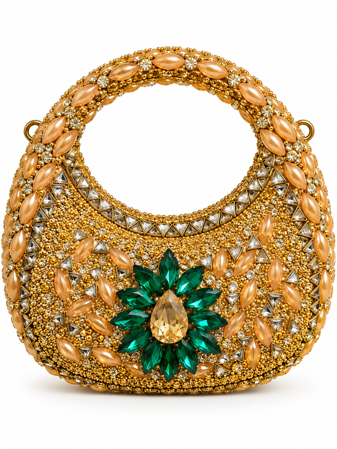 Kundan luxury moon clutch