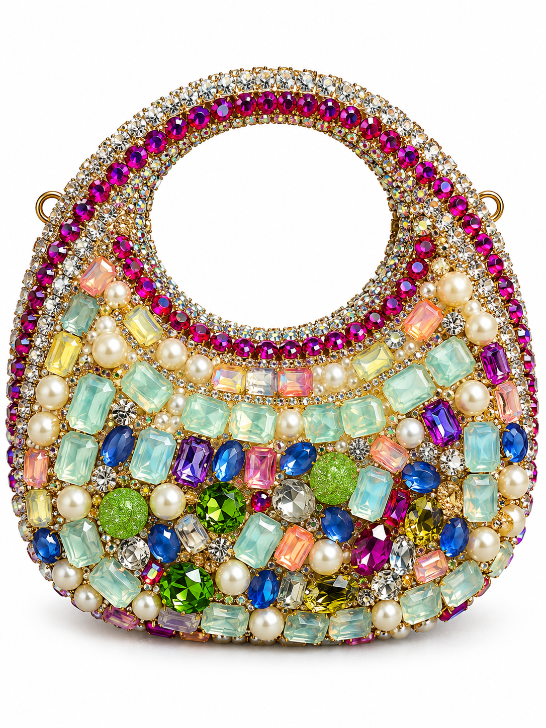 Kundan luxury moon clutch