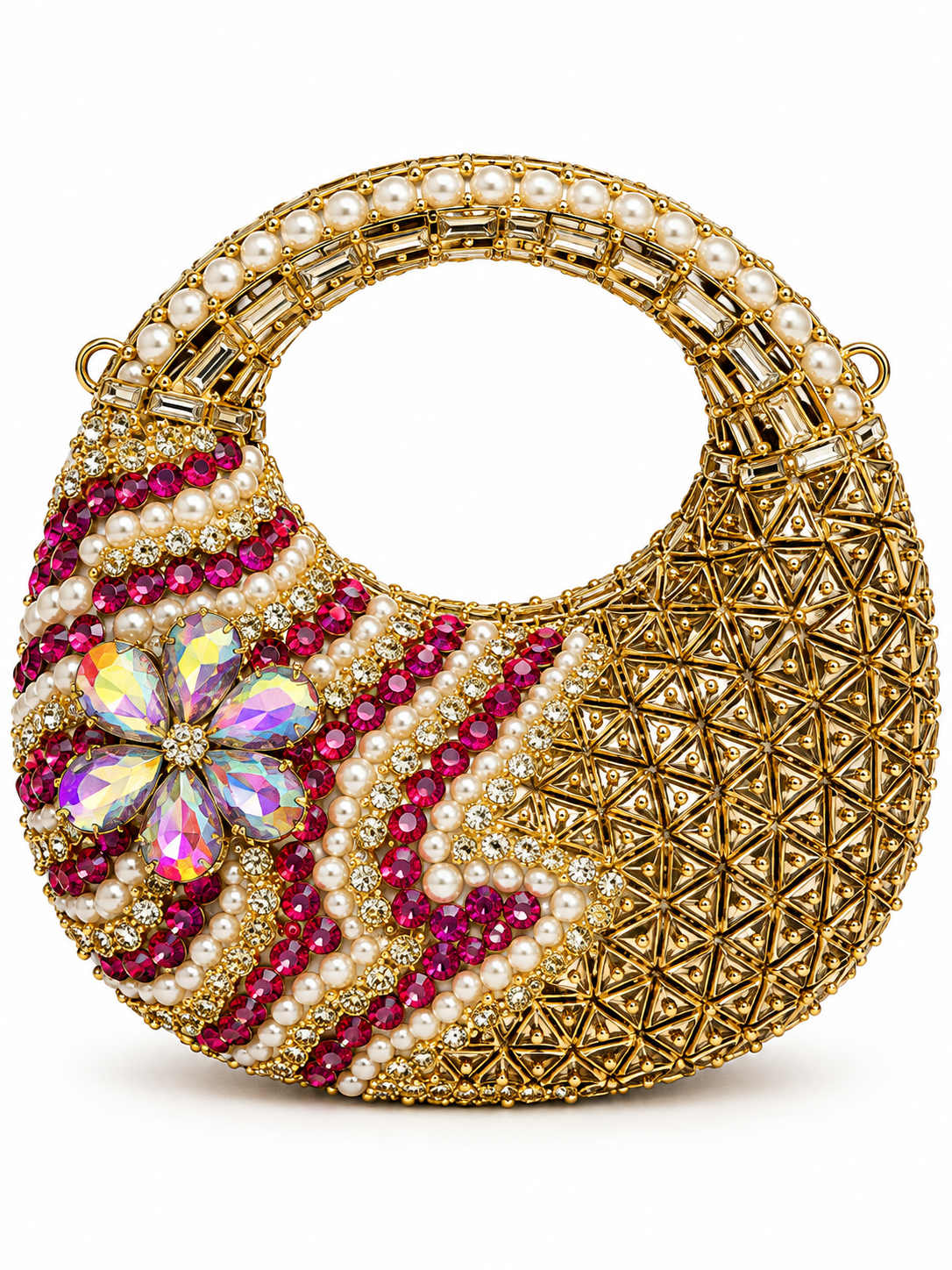 Kundan luxury moon clutch