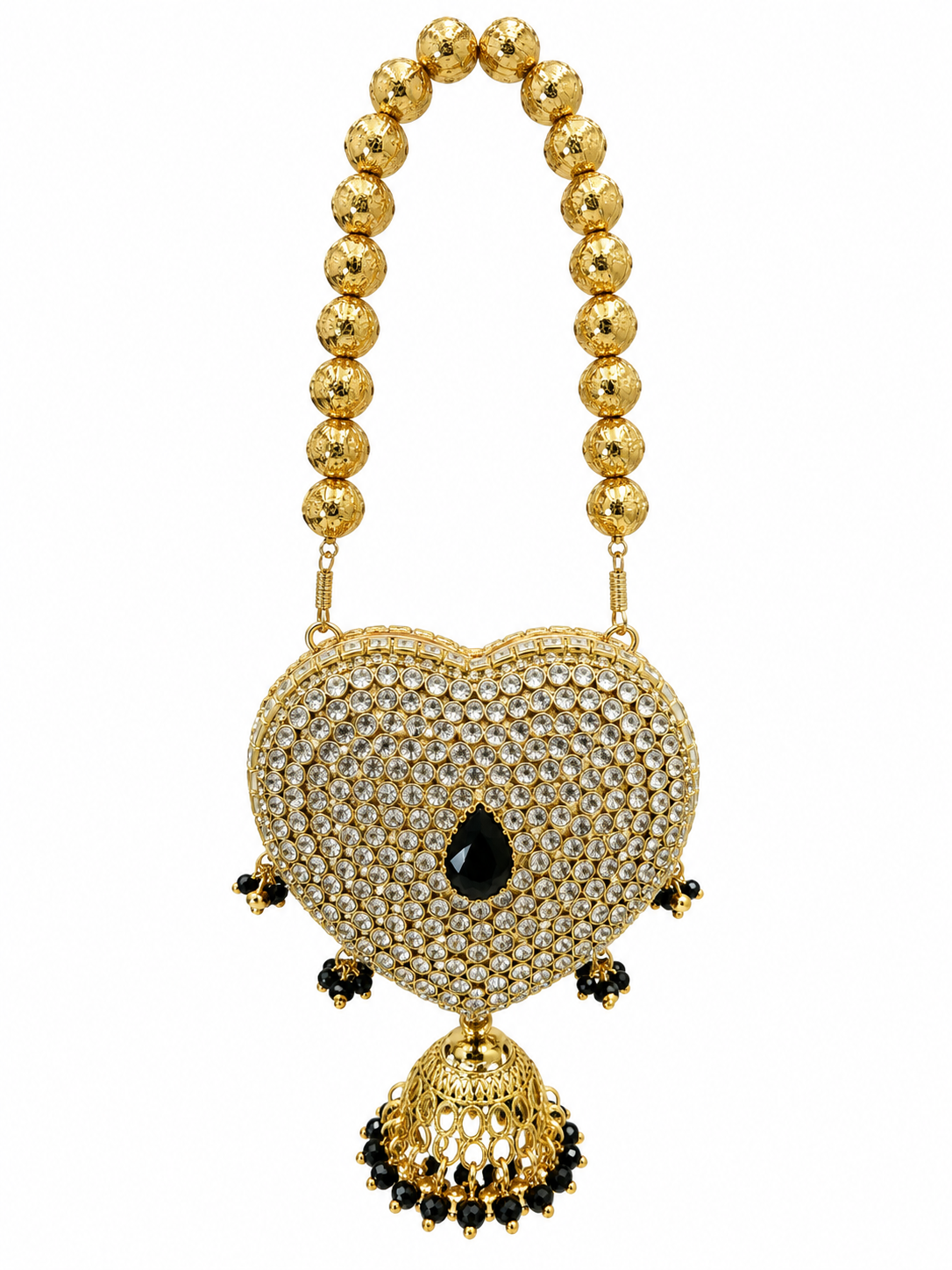 Jhumar mini Heart Clutch