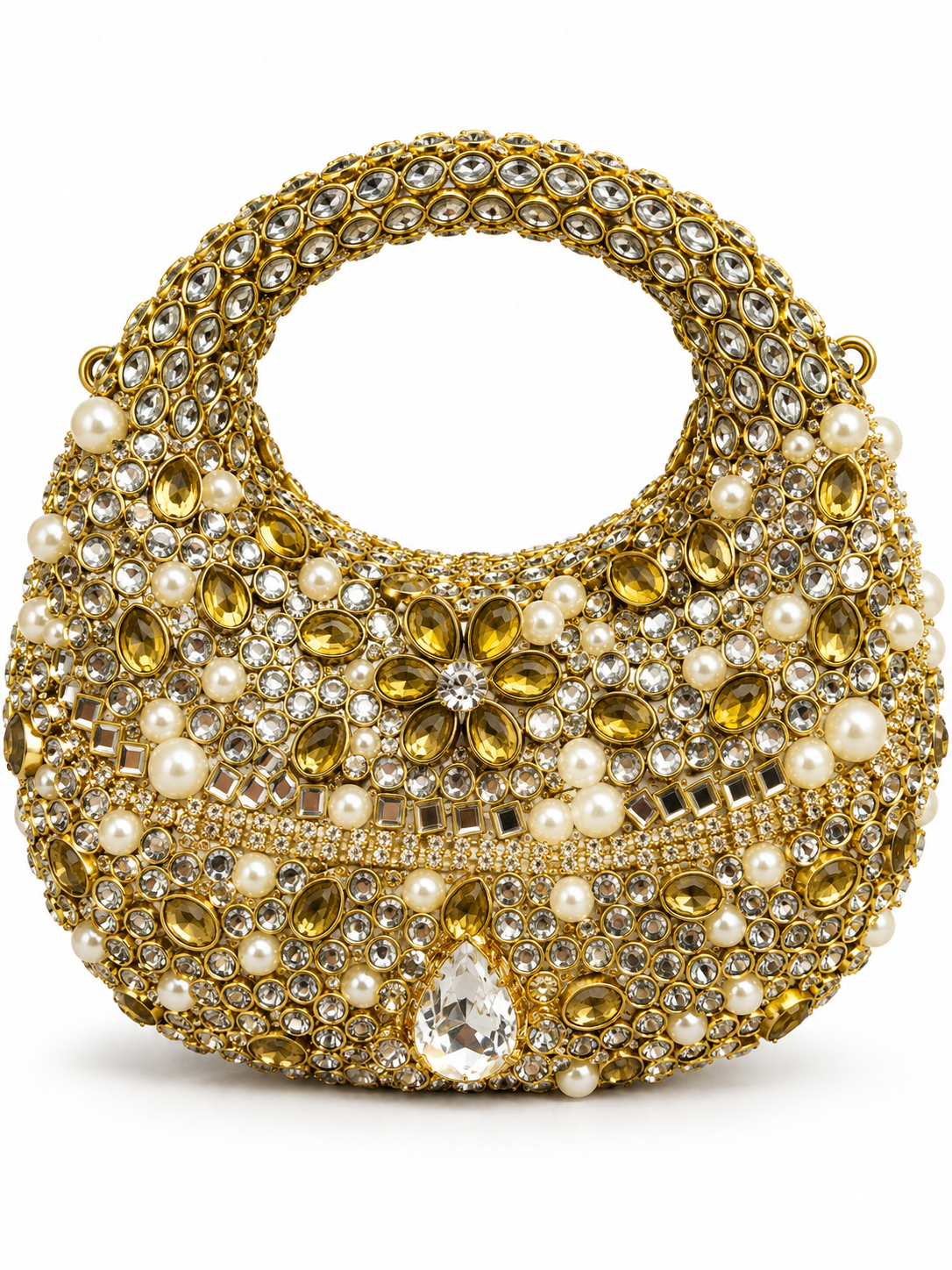 Kundan luxury moon clutch