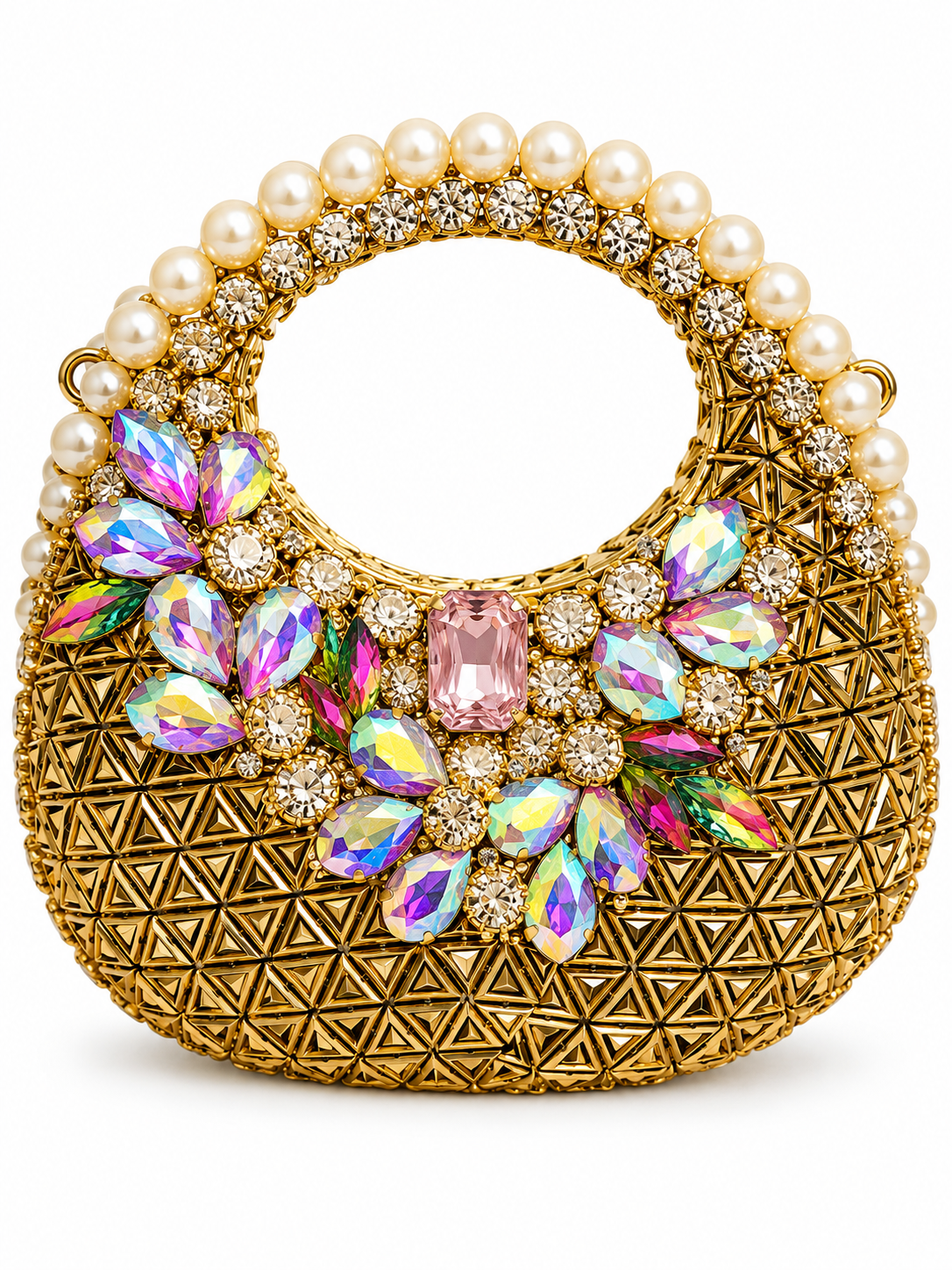Kundan luxury moon clutch