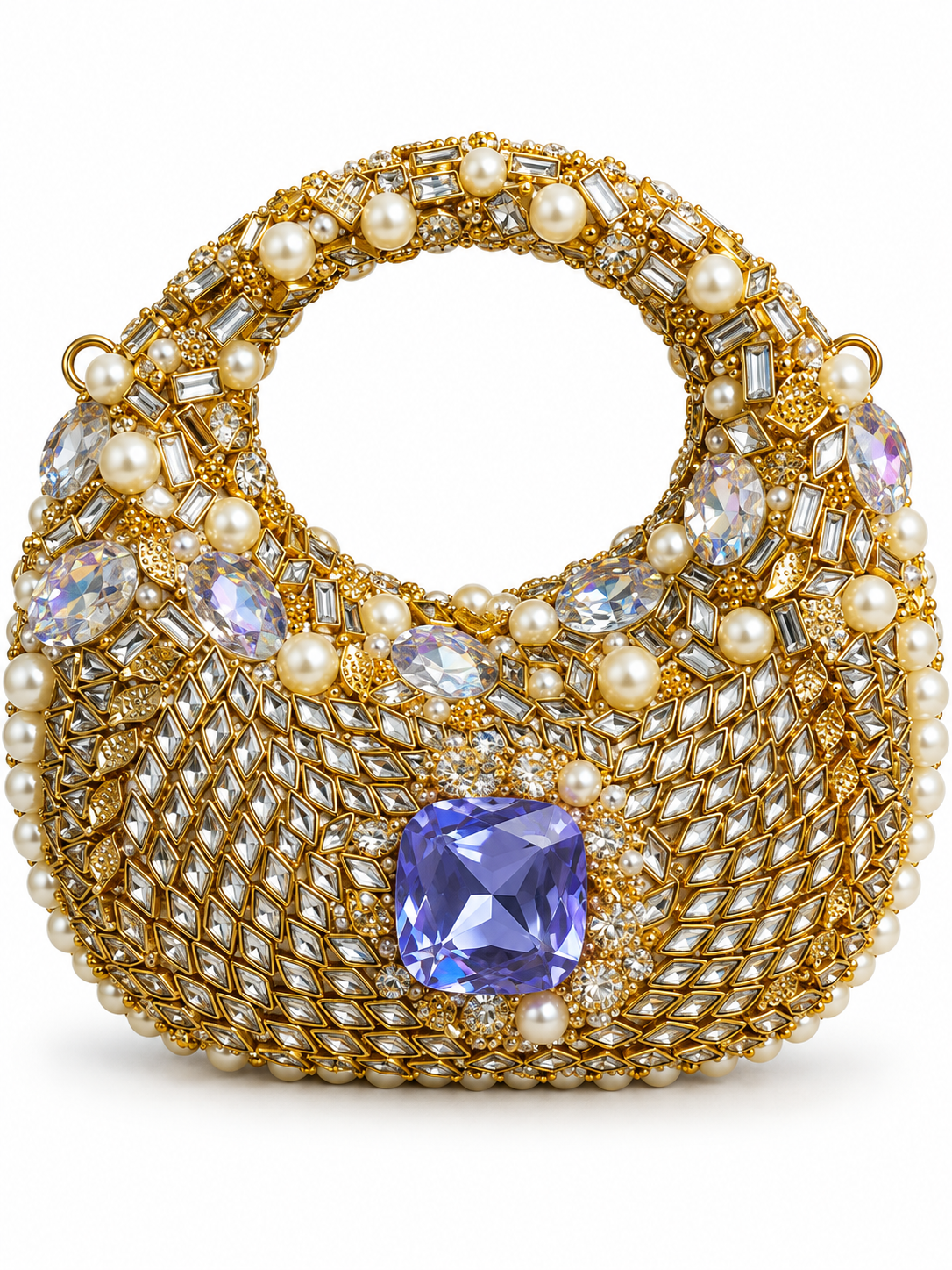 Kundan luxury moon clutch