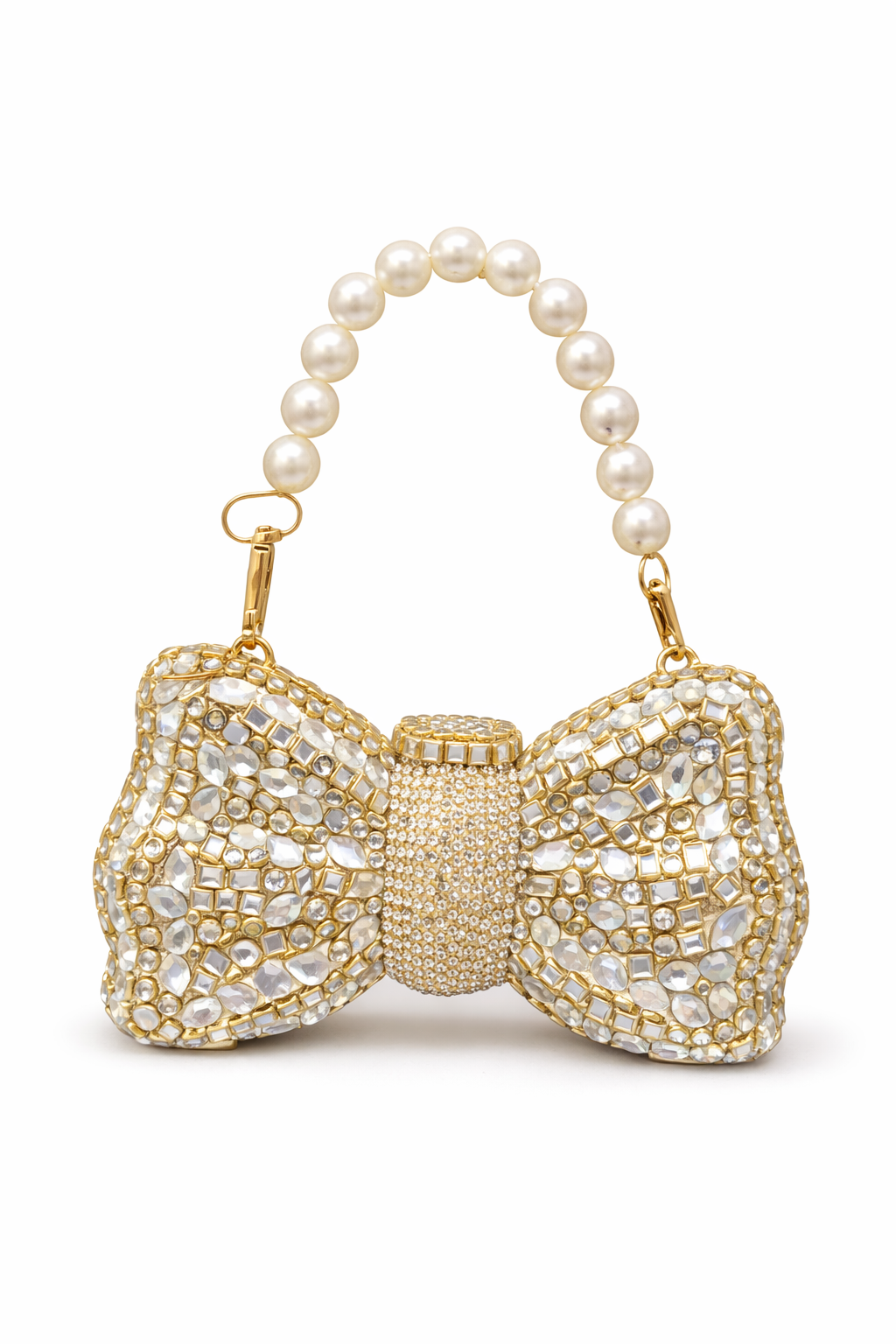 🎀 Royal Kundan Bow Mini Clutch 🎀