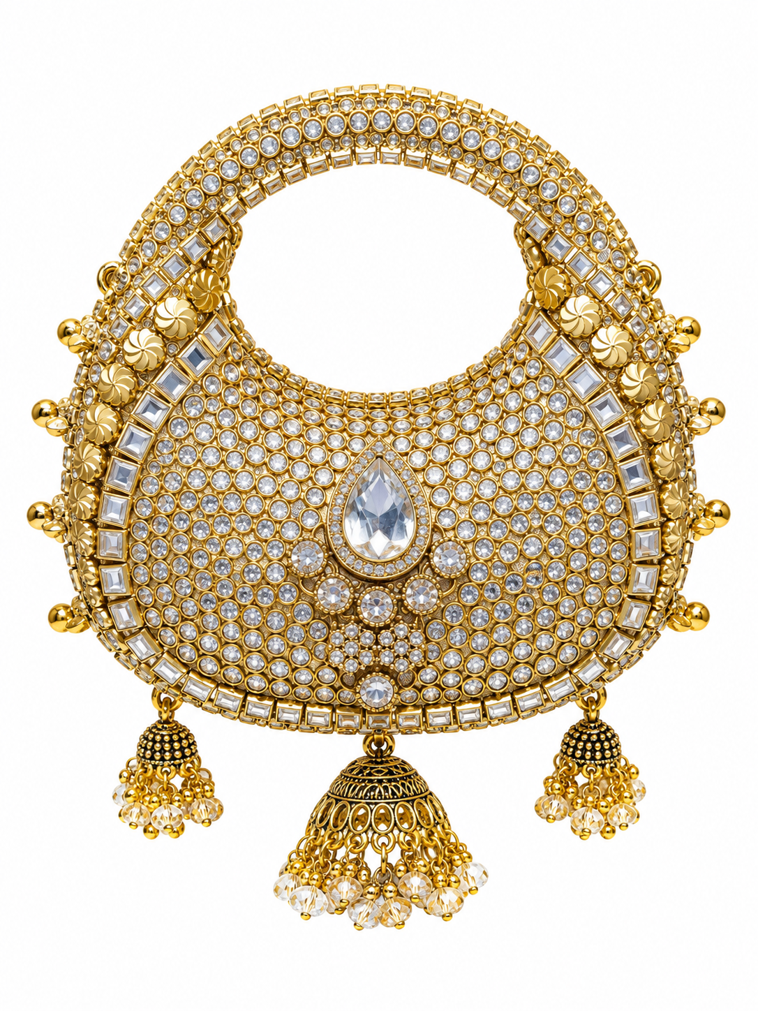 Jhoomer Moon Shape Clutch