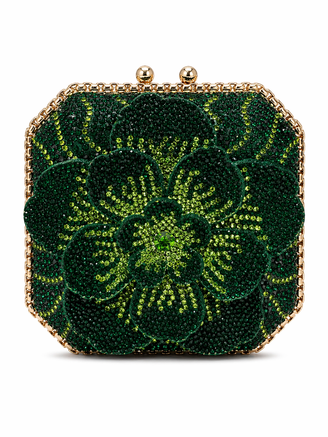 Royal Bloom Flower Crystal Clutch