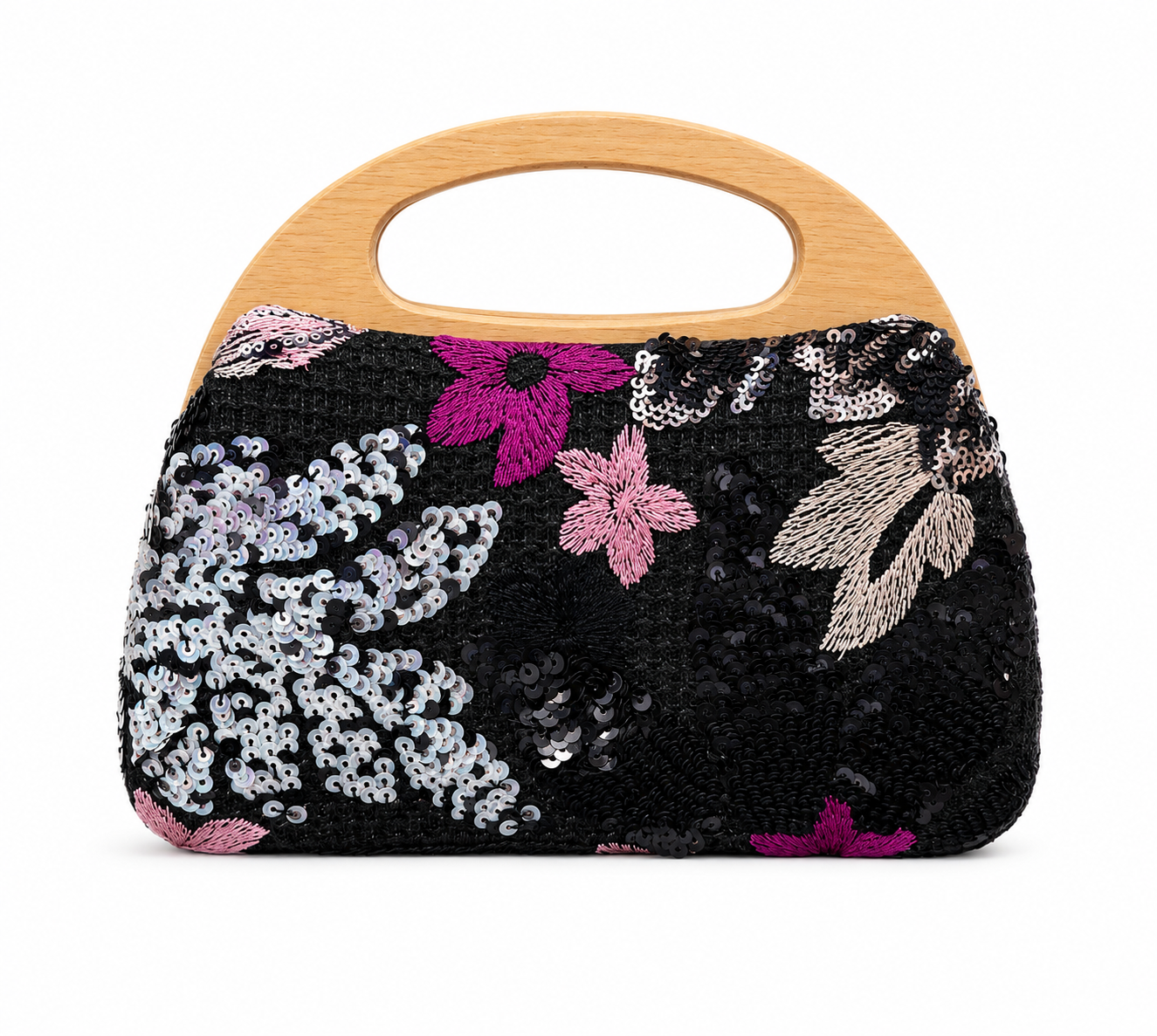 Wooden handmade bag D shape