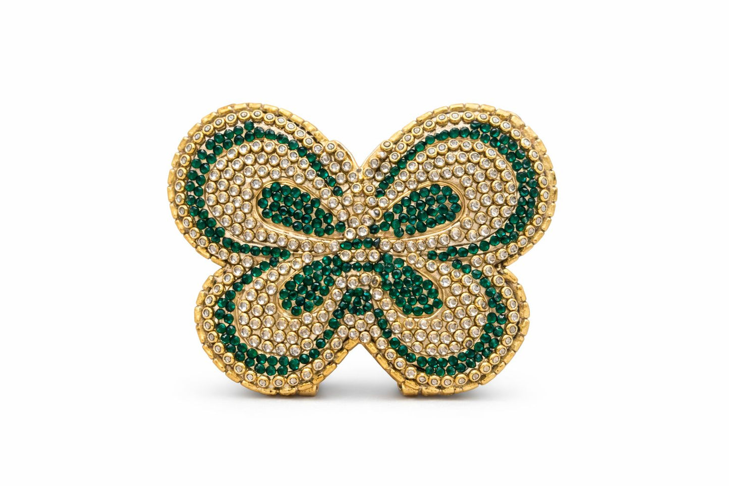 *Butterfly Glow Kundan Crystal Mini Clutch*