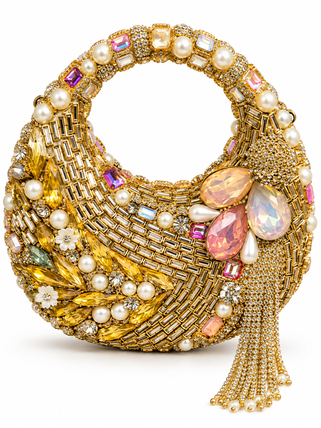 Kundan luxury moon clutch