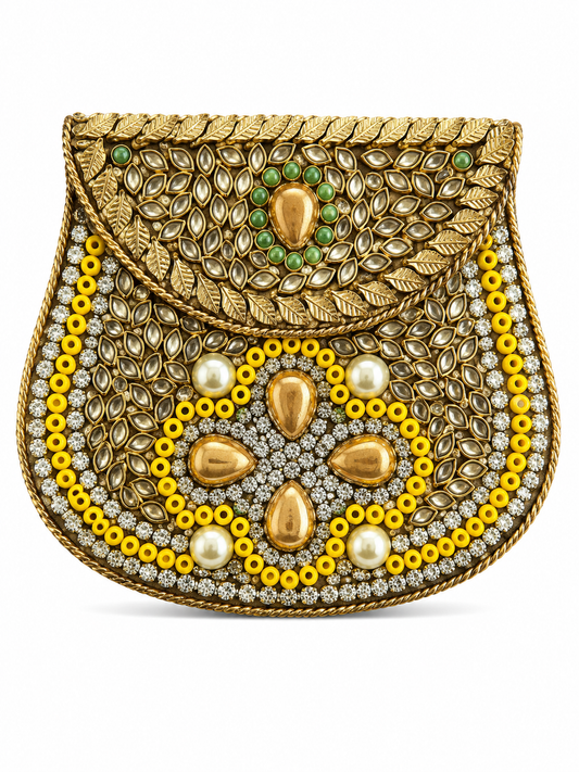 Indian Clutch Kundan Design aff