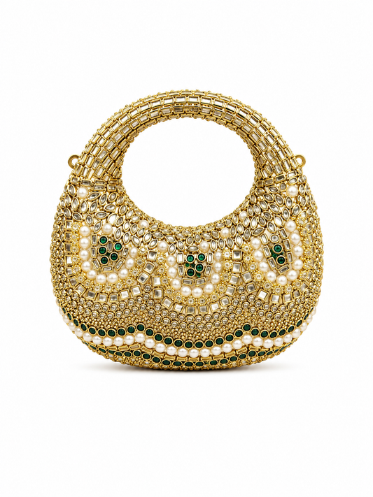 Kundan moon clutch H