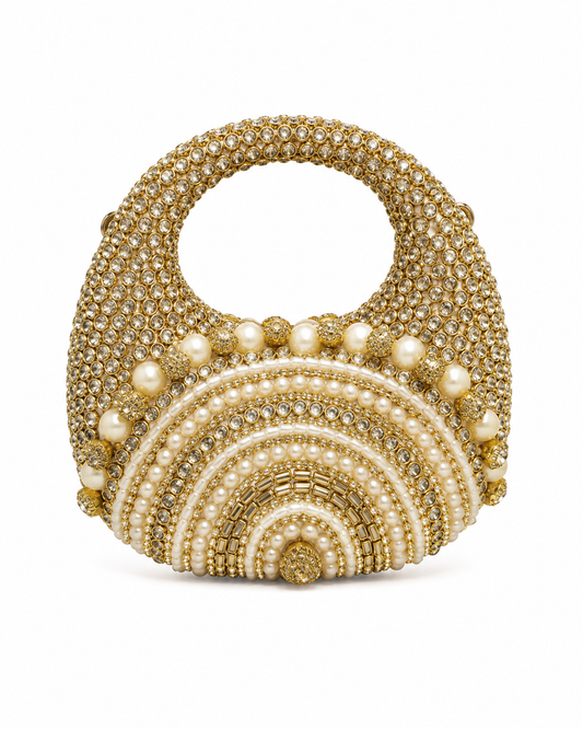Kundan moon clutch N