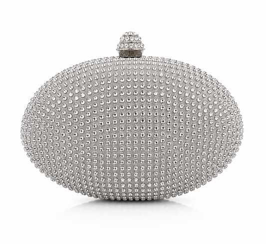 Swarovski Oval Crystal Clutch