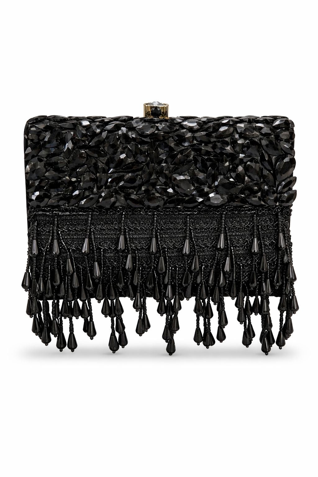 *Royal Crystal Fringe Clutch*