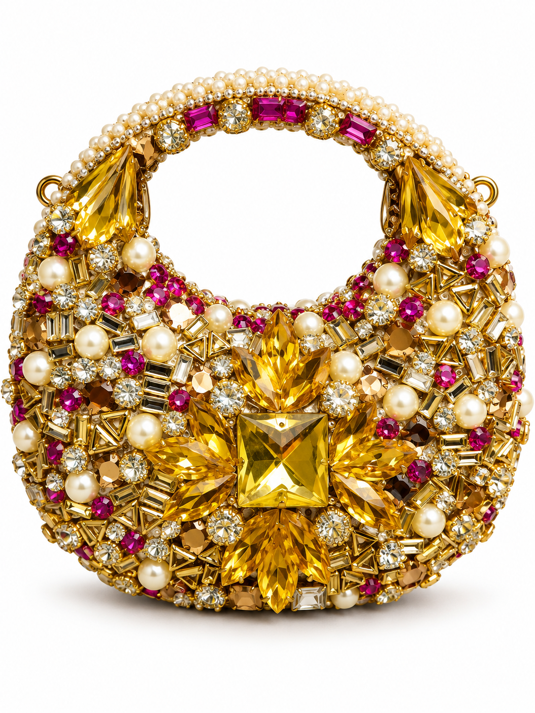 Kundan luxury moon clutch