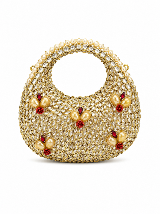 Kundan moon clutch I