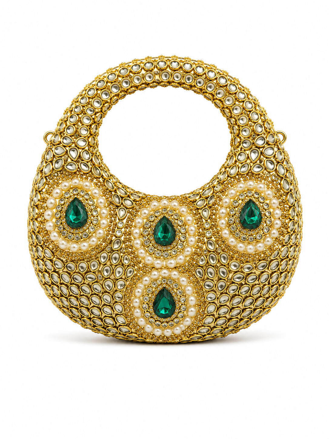 Kundan moon clutch d
