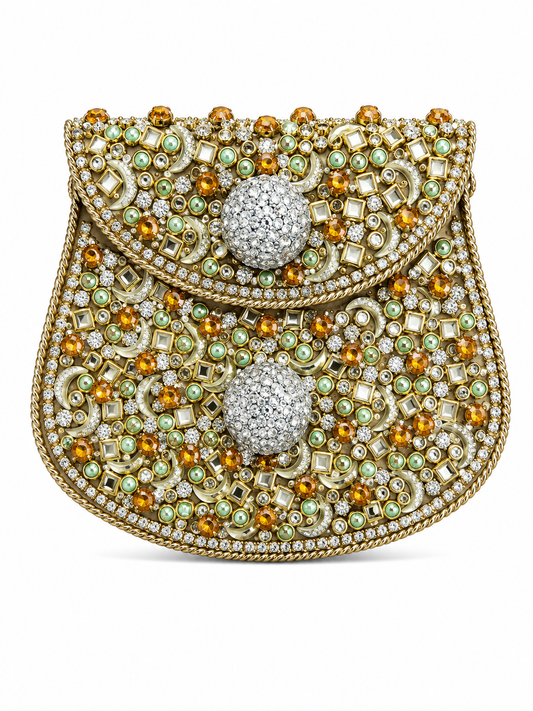 Indian Clutch Kundan Design Gh