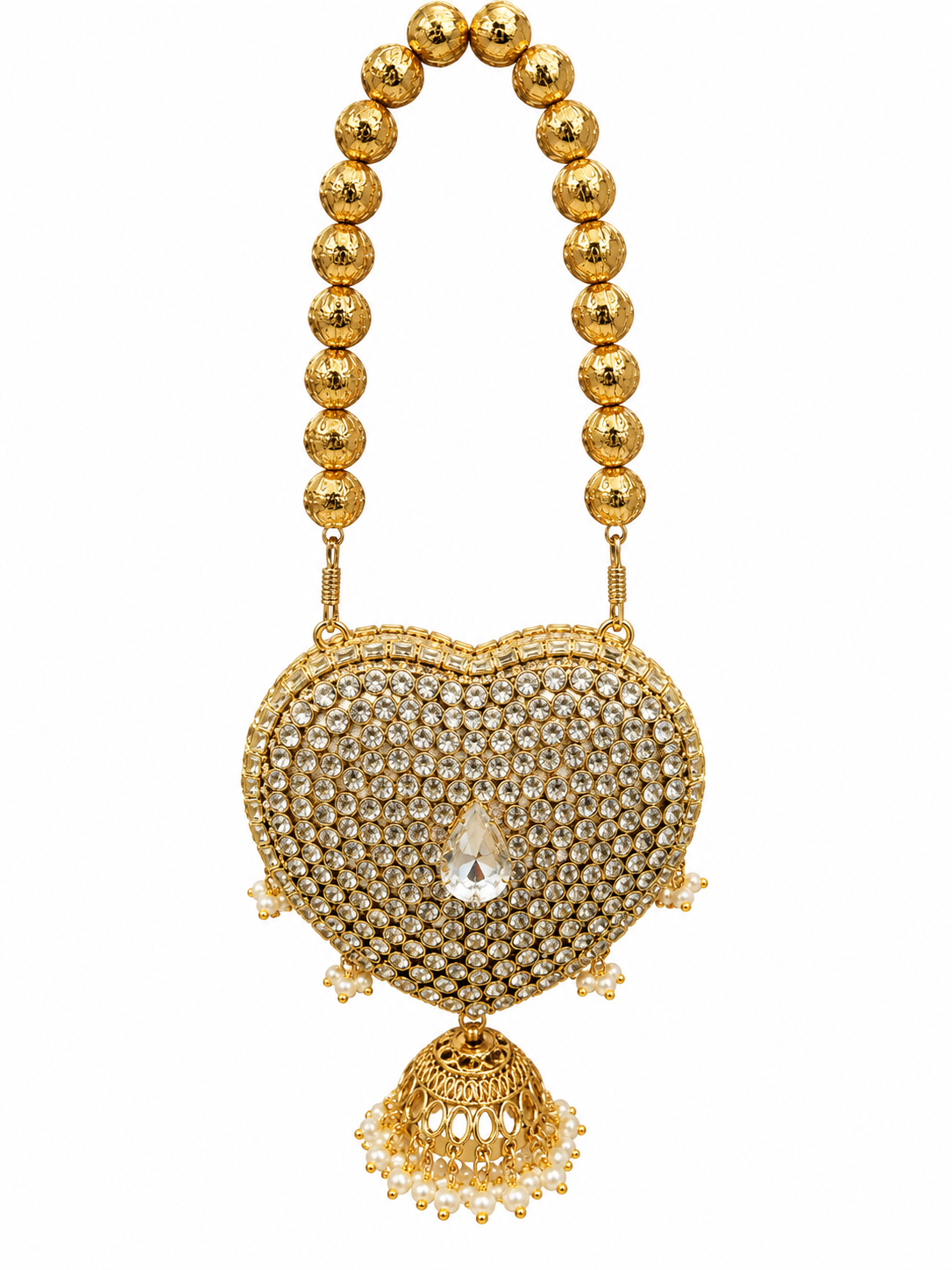 Jhumar mini Heart Clutch
