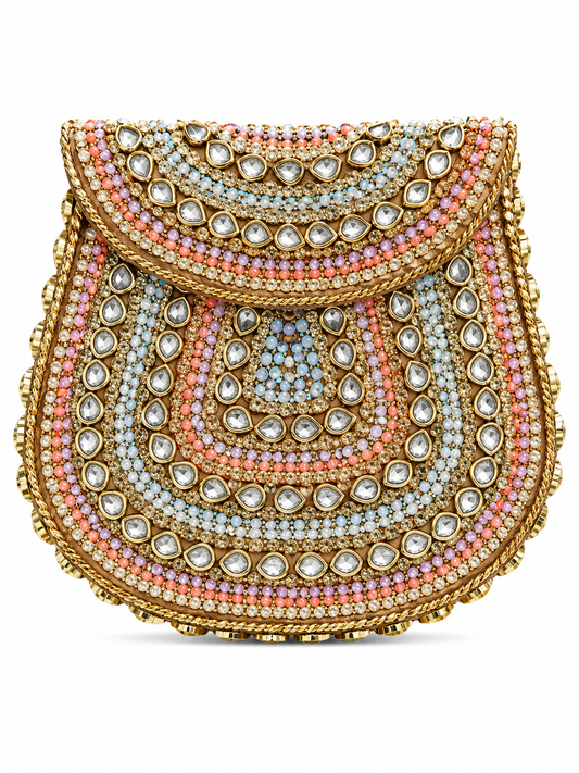 Indian Clutch Kundan Design Scd