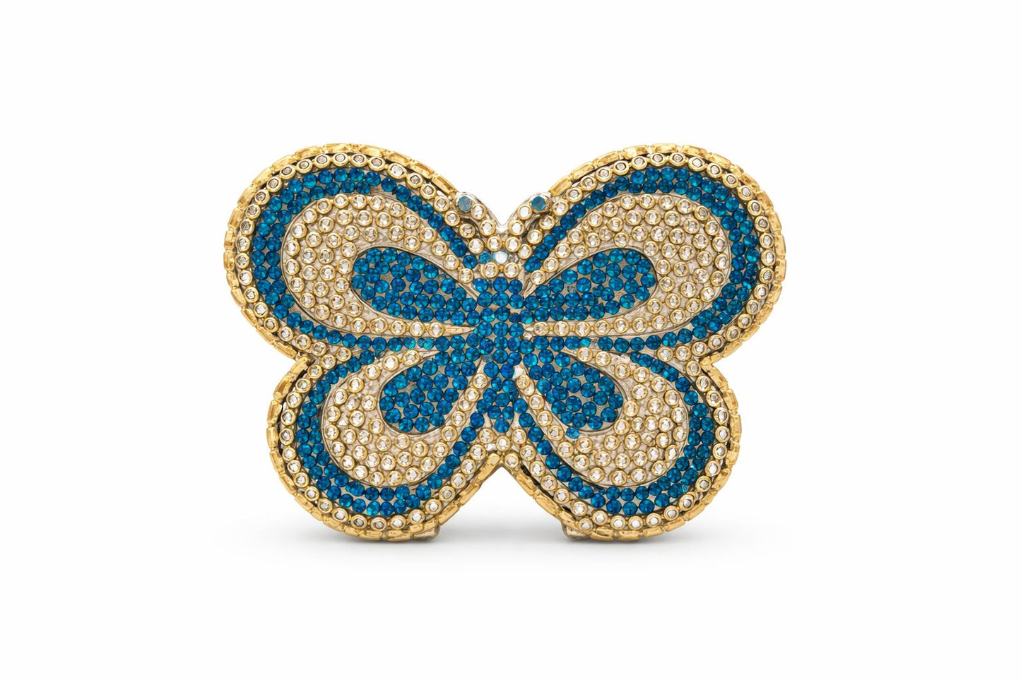 *Butterfly Glow Kundan Crystal Mini Clutch*