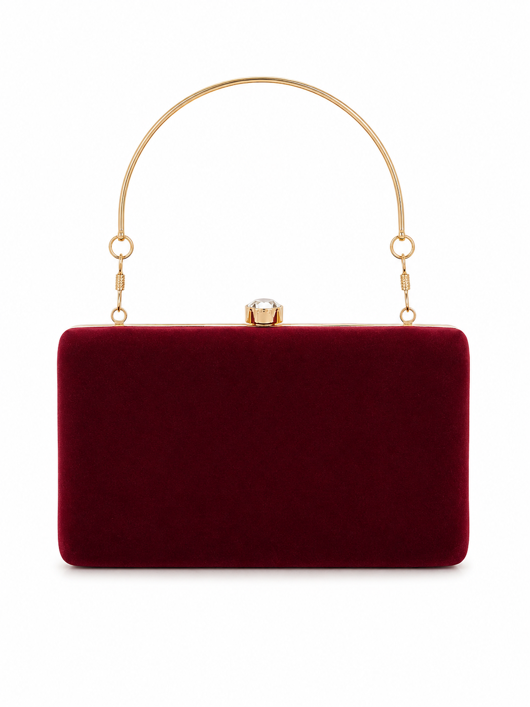 Metal Velvet Clutch