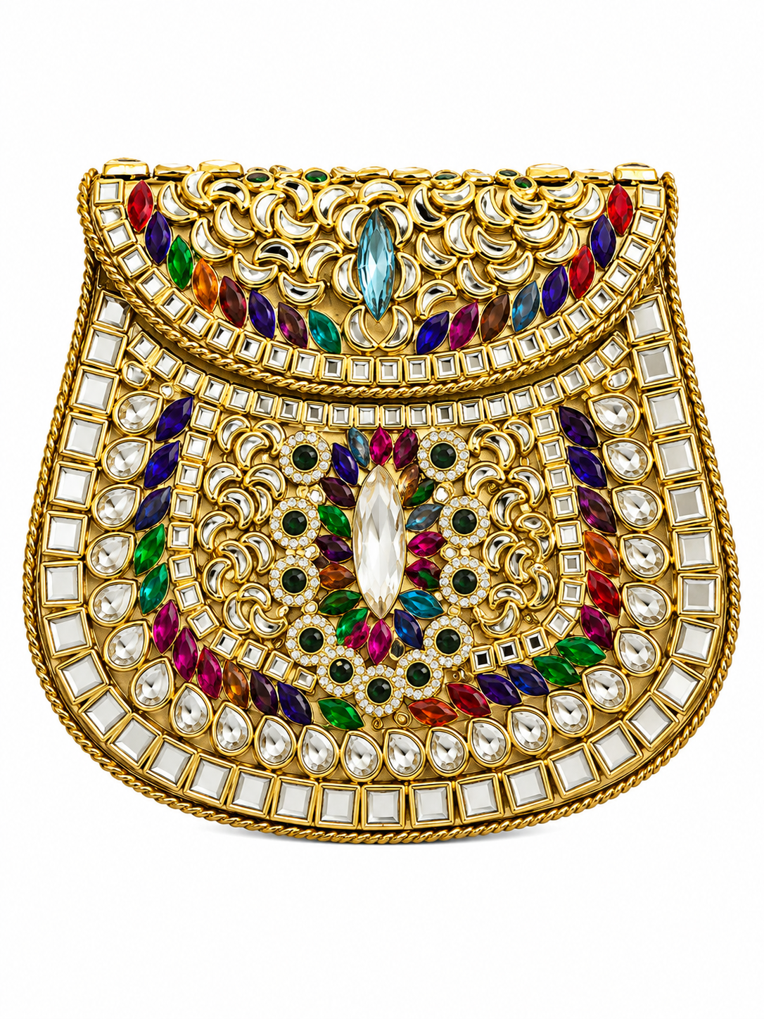 Indian Clutch Kundan Design Dck