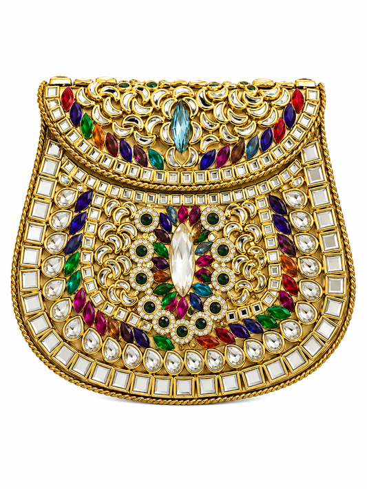 Indian Clutch Kundan Design Dck