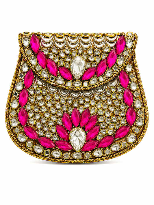 Indian Clutch Kundan Design Asax