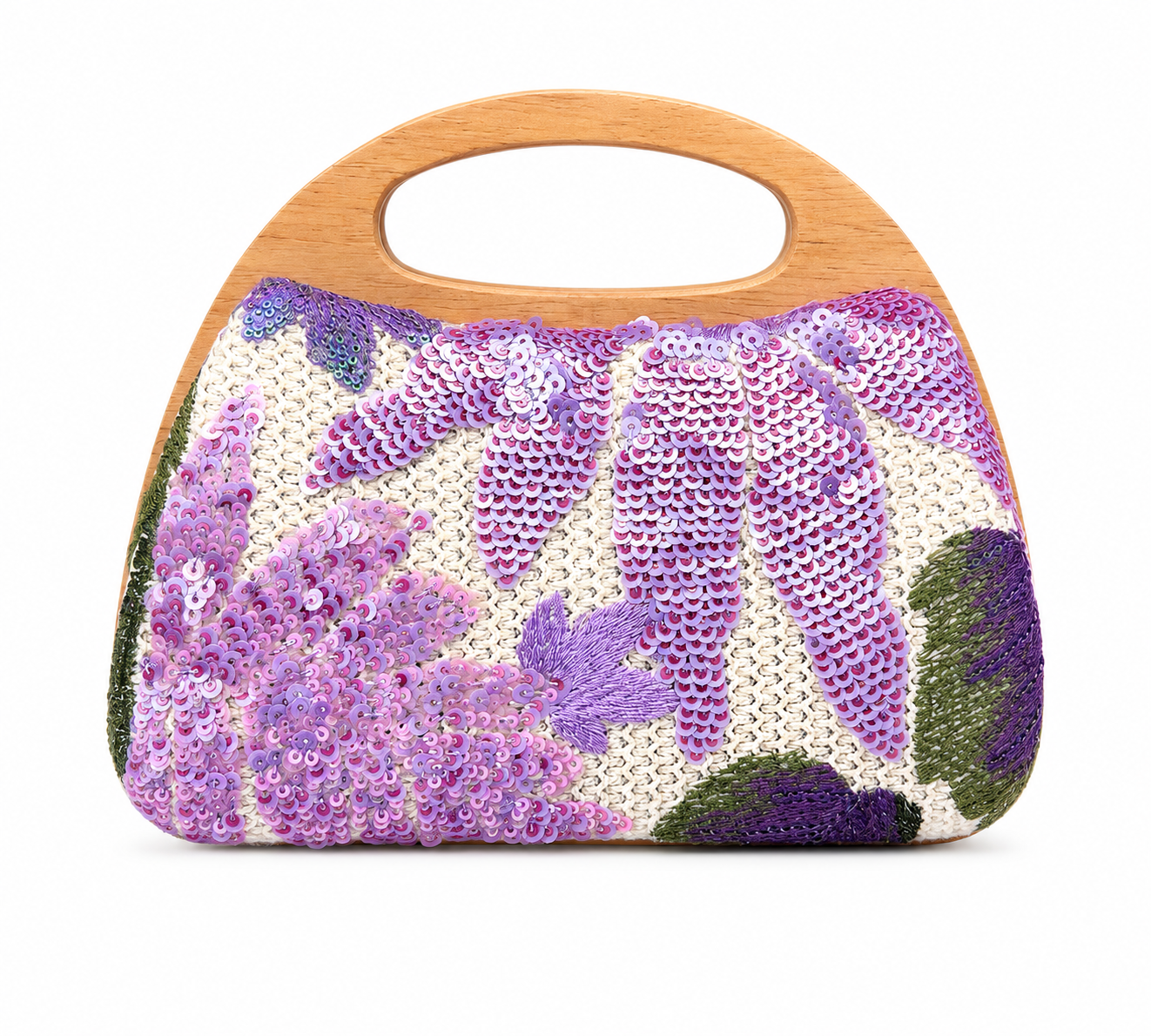 Wooden handmade bag D shape