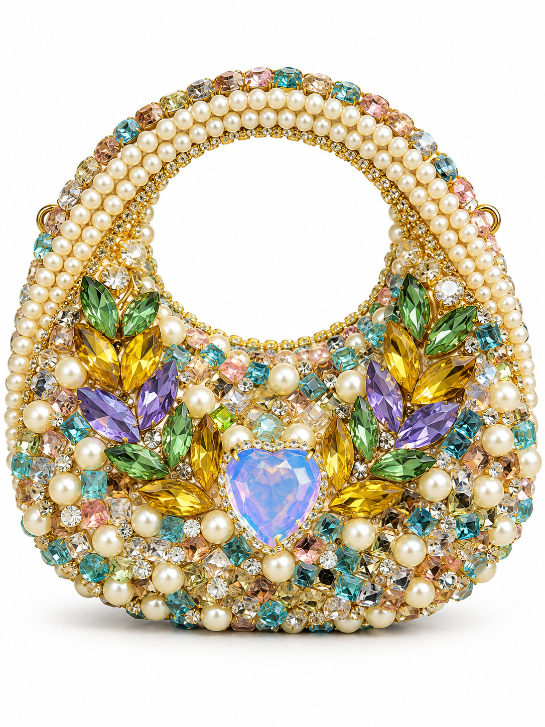 Kundan luxury moon clutch