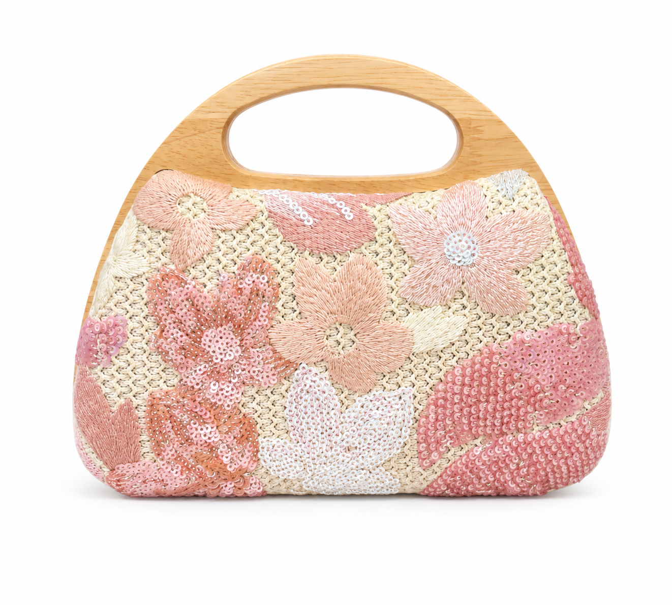 Wooden handmade bag D shape