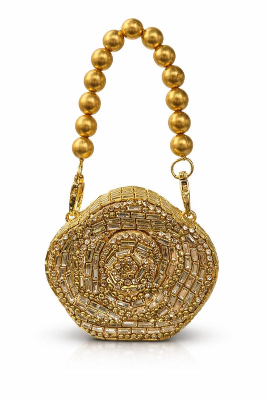 🌸 Royal Kundan Floral Mini Clutch 🌸