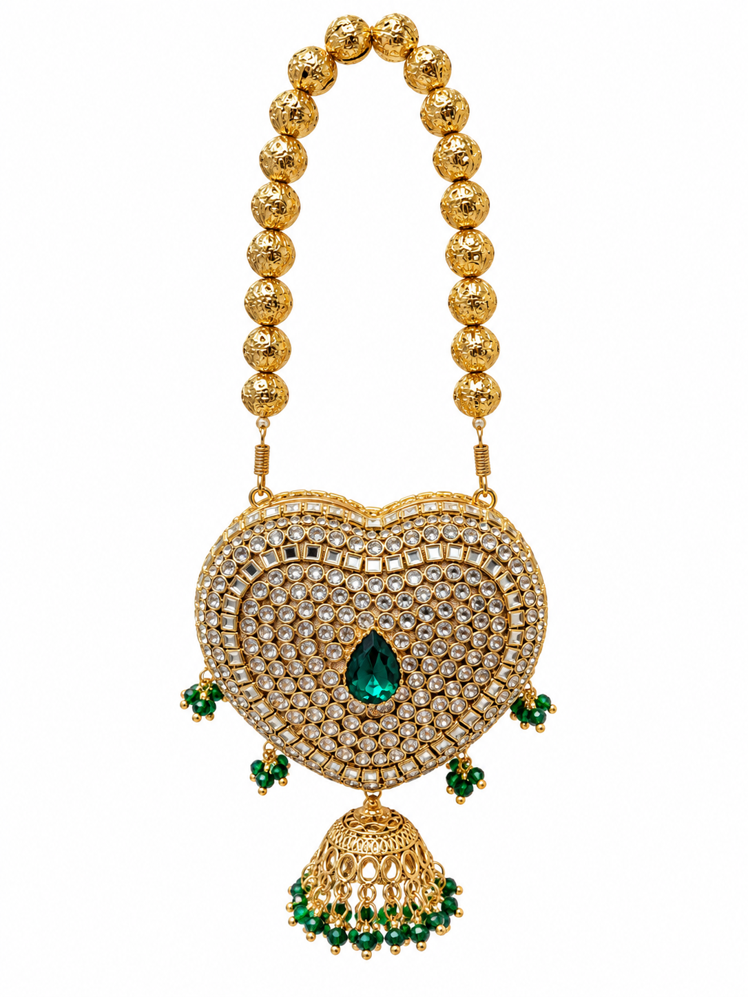 Jhumar mini Heart Clutch