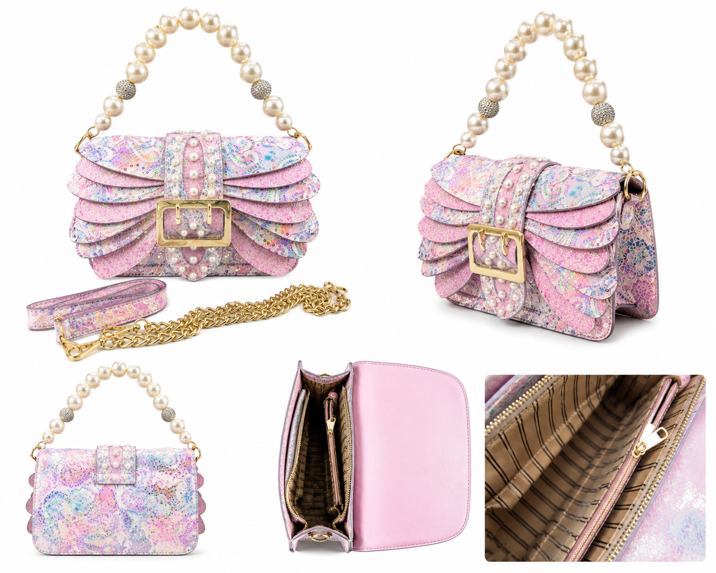 Butterfly Glow Pearl Bag