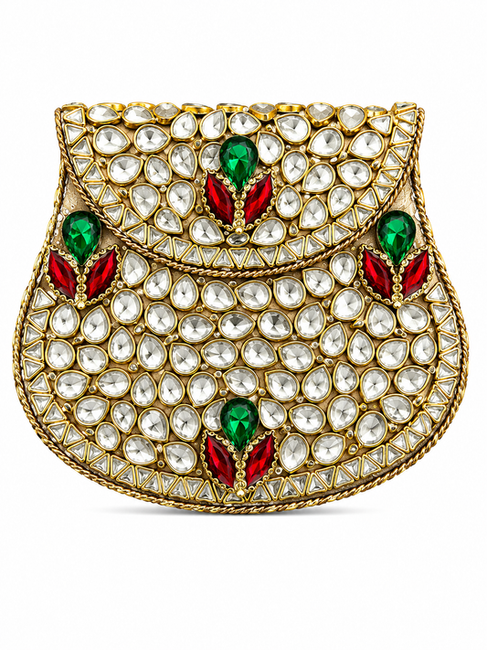 Indian Clutch Kundan Design Scd