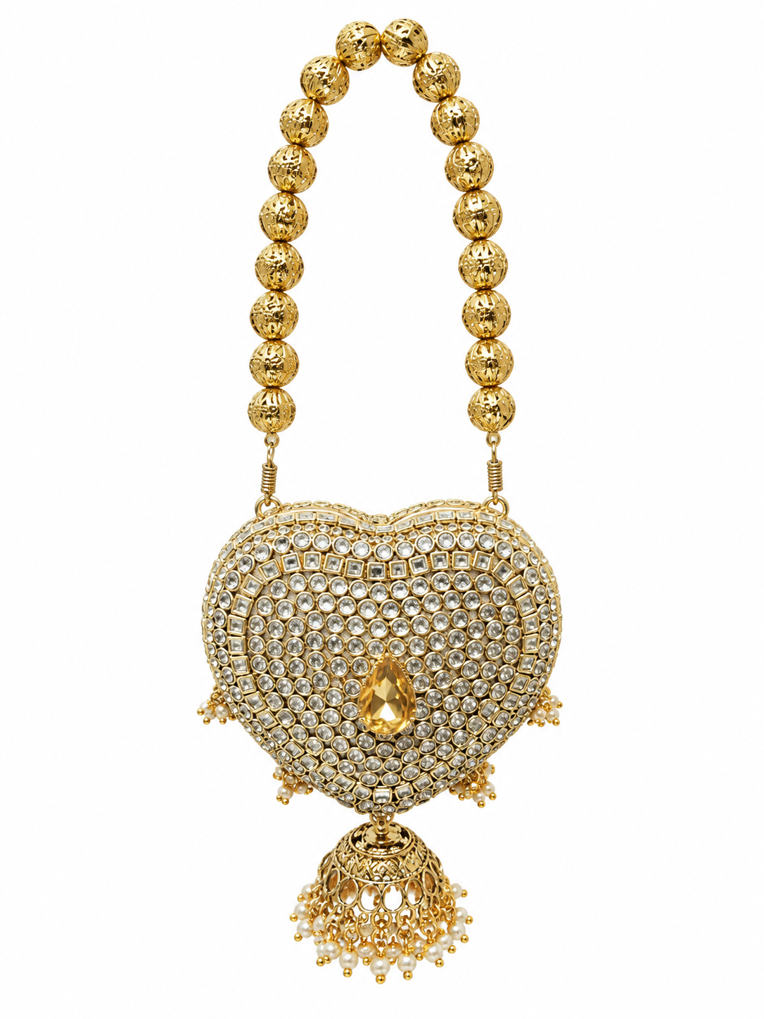Jhumar mini Heart Clutch