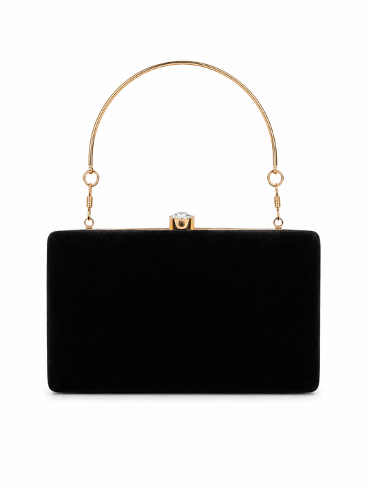 Metal Velvet Clutch