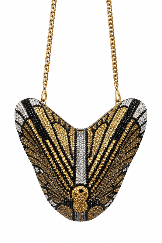 Luxury Golden Butterfly Metal Clutch