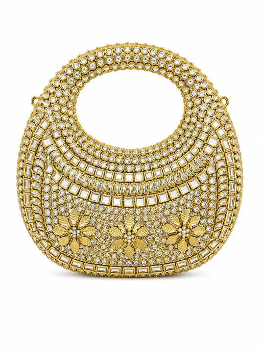 Kundan moon clutch B