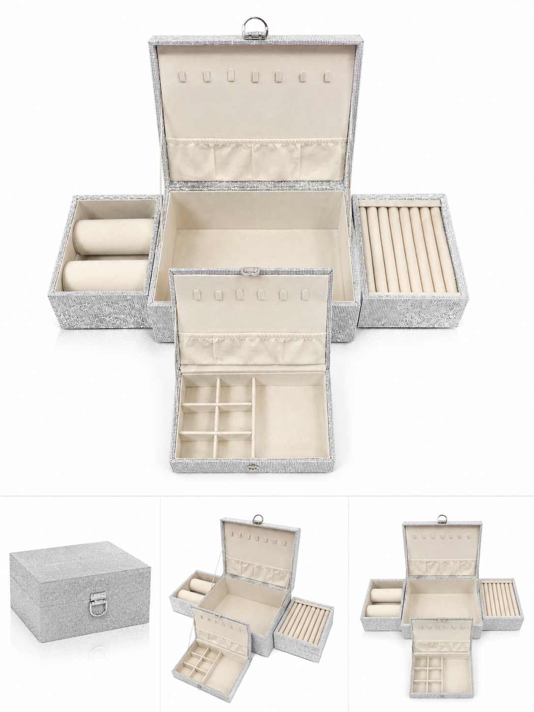 Silver Luxe Vanity Box