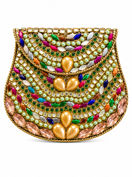 Indian Clutch Kundan Design M