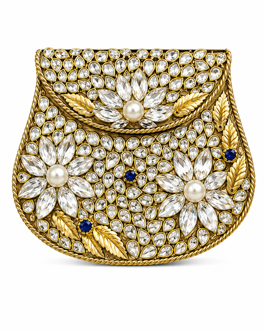 Indian Clutch Kundan Design Aa