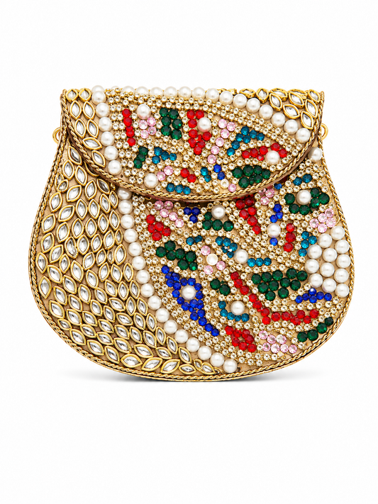 Indian Clutch Kundan Design C
