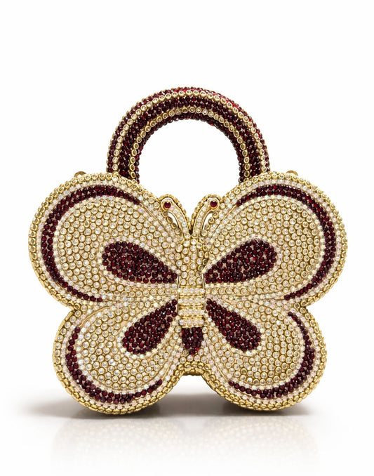 Ruby Noor Butterfly Clutch*
