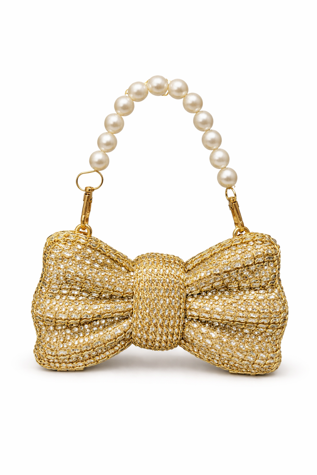 🎀 Royal Kundan Bow Mini Clutch 🎀
