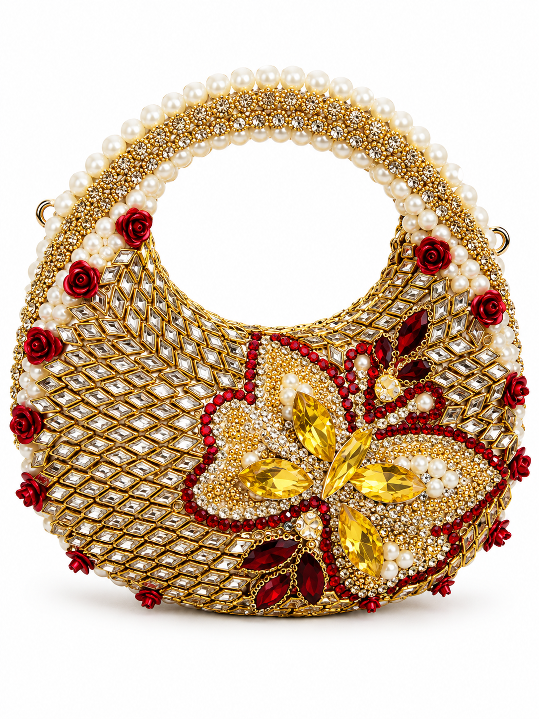 Kundan luxury moon clutch